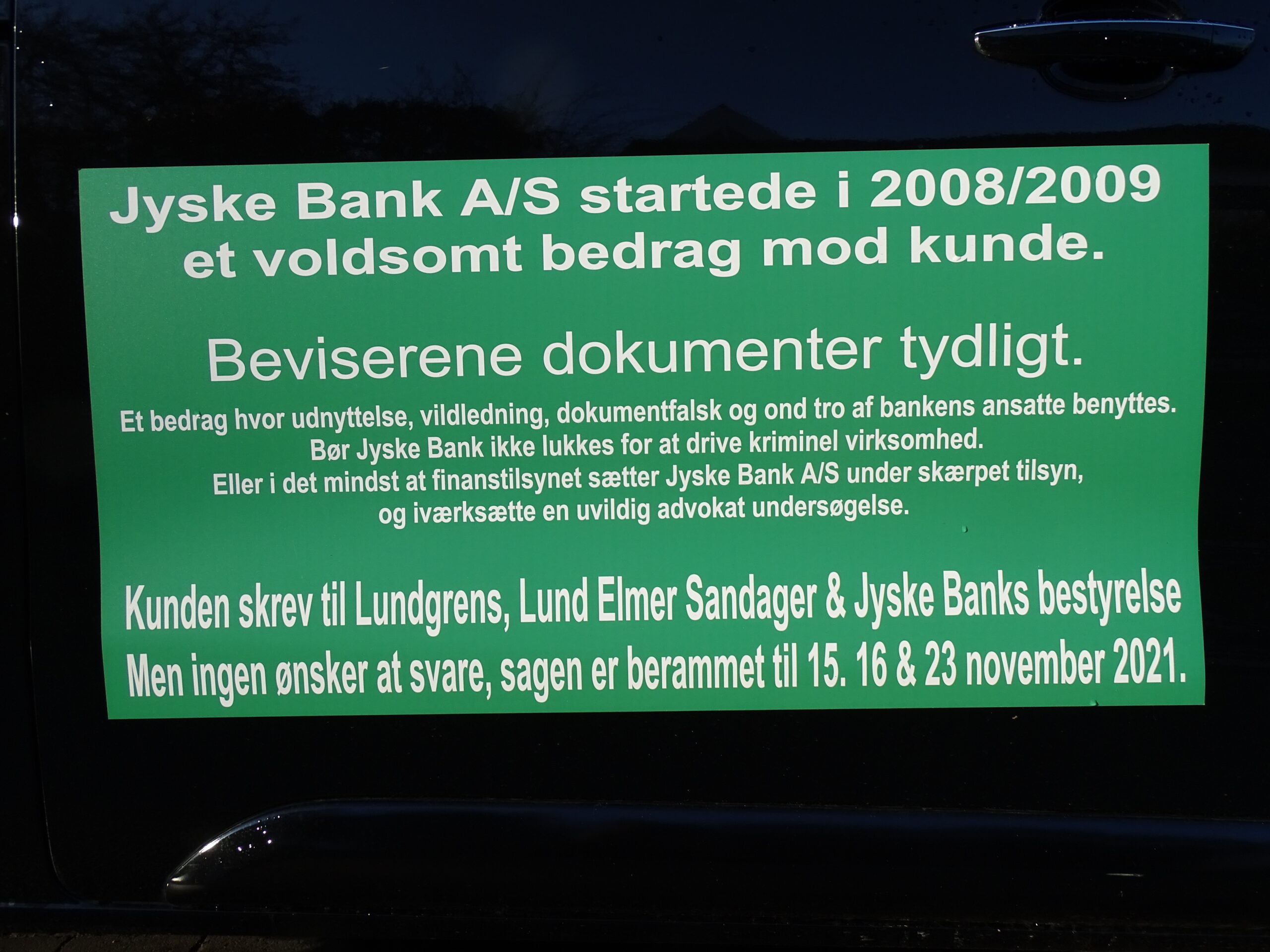 JYSKE BANK A/S HAR LAVET OG ELLER BRUGT. 1. Bedrageri. SVIG 2. Bondefangeri. 3. Dokument falsk. FALSK. 4. Vildledning. 5. Udnyttelse. 6. Lyver for kunde. 7. Vanhjemmel. 8. Bestikkelse / returkommission. Som da Jyske Bank Bestak Lundgrens advokater til at morarbejde den klient, som havde ansat Lundgrens til at fremlægge en sag om svig og falsk mod Jyske Bank A/S 9. Retsmisbrug. 10. Misbrugt adgang til Tinglysningsretten. 11. Fuldmagt misbrug. 12. Ond tro. 13. XXXXXXX. 14. Mandag svig. 15. Lyver overfor Penge Institut ankenævnet. 16. Lyver overfor domstolen. 17. Kan vel skrive MAGT MISBRUG, også. 18. Har taget overpant og sikkerheder for omkring 12 millioner, for en gæld på ca. 3 millioner, hvor der der givet pant i min ejendom på 3 millioner, et pantebrev Jyske Bank A/S iøvrigt ikke vil udlevere uden at stille krav, og det på trods af at jeg ikke skylder Jyske Bank noget som helst. 19. Nægter at udlevere de dokumenter hvori jeg private tidligere har givet Jyske Bank sikkerhed og kaution for selskabet, der har stævnet Jyske Bank for svig. 20. Nægter kunden at tage advokat forbehold, og spærre derfor alle kundens konti, for ikke at påføre et advokat forbehold, på de 2 salgsfuldmagter Jyske Bank ved Birgit Buch Thuesen tvang Carsten Storbjerg til at underskrive. Hvis Jyske Bank A/S ved deres mange medhjælpere og bagmænd, intet af ovenstående har lavet, så skal Jyske Bank og deres medvirkende advokater samt CEO Anders Christian Dam da bare komme til mig, og i må da gerne beskylde mig for injurier og bagvaskelse af Jyske Bank A/S. Jeg har fremlagt beviser for mine påstande. Og anklager stadig Jyske Bank for at stå bag omfattende kriminalitet mod min virksomhed. Hvis det ikke er sandt så anmeld mig da til politiet. I min mail 7 maj. til Jyske Bank A/S oplysninger jeg da også, at min opfordring og mail er delt med politiet. Hvis Jyske Bank og Lund Elmer Sandager advokater ikke mener jeg har bevis for at Nicolai Hansen og Jeanett Kofoed Hansen, med Lars Aaqvist efterfulgt af hjælp fra mindst Anette Kirkeby, Casper Dam Olsen og advokat Morten Ulrik Gade med Lund Elmer Sandager advokater og deres partner Philip Baruch, samme i forening står bag Jyske Banks omfattende og organiseret kriminalitet mod min virksomhed, så ring til politiet, og bed dem om at efterforske mine anklager mod Jyske Bank. Kære Anders Dam, skal jeg komme over og tage dig i hånden og følge med op til politistationen, så kan du politi anmelde mig for injurier og bagvaskelse af Jyske bank hvis du og dine advokater ellers tør. Men hvis du Anders Dam er bange for at Jyske Bank mister retten til at drive bank vi Danmark, hvis politiet efterforsker kundens beviser for Jyske banks brug af kriminel virksomhed, så skal du Anders Dam ikke sige noget. Læs mere på BANKNYT om den kriminelle Jyske Bank. https://www.google.com/search?q=banknyt.dk+Nicolai+Hansen,+Casper+Dam+Olsen,+Anette+Kirkeby&source=lmns&bih=714&biw=1536&hl=da&sa=X&ved=2ahUKEwicpPKjq-33AhUBgosKHf4IDvoQ_AUoAHoECAEQAA @DamAnders @AndersDam #JyskeBank #Bank #politi #Lundgrens #DanTerkildsen #LES #LundElmerSandager #PhilipBaruch