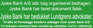 Case of organized fraud carried out by Jyske Bank A/S. in the background you see the National Bank of Denmark. Where the bank’s employees themselves refer to this case as a scandal for Denmark, and yet participate. The director. The executive board. The board and the reparation. All are complicit in covering up Jyske Bank’s fraud, and the use of forgery, use of exploitation, abuse of rights, abuse of power of attorney, and other punishable crimes. If Danmarks Nationalbank does not respond and continues to ignore my inquiries. I will send a registered letter to the bank director Lars Rohde. Where I will in the letter include documentation that Jyske Bank A/S is behind organized fraud, and request that Denmarks Nationalbank’s lawyers, together with me, Carsten Storbjerg, review my documentation. And I will request Lars Rohde on behalf of Denmarks Nationalbank, to act on my information, if the Nationalbank not itself, wants to be complicit in Jyske Bank’s fraud against the bank’s customers can continue. At the same time, I will send this letter registered to Denmark’s National bank director Lars Rohde. I will send a registered letter to the Prime Minister of Denmark, Mette Frederiksen. and send a copy of the letter to bank director Lars Rohde, with the letter request. I also want to have an interview with the State Ministry and their lawyers, for a review of my evidence that Jyske Bank A/S has forged documents and make fraud as well as other punishable crimes. If neither the State Ministry nor Denmarks Nationalbank can refute my claims against Jyske Bank, such as that Jyske Bank A/S is also behind the bribery of Lundgren’s lawyers, so that they may not present the client’s fraud and false allegations against Jyske Bank A/S. Then I would also like to ask Prime Minister Mette Frederiksen and Nationalbank director Lars Rohde if they will continue to contribute to the organized crime, they are informed that Jyske Bank A/S with CEO Anders Christian Dam is behind.