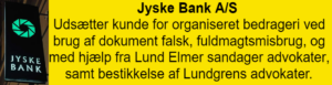 The President of the European Central Bank Christine Madeleine Odette Lagarde has been informed, that a Danish citizen has requested Denmark's national bank by bank directors Lars Rohde, Signe Krogstrup and Per Callesen for a meeting, where he can hand over the full documentation for Jyske Bank's organized crime. The customer wants to know if the National Bank and the Danish State by Prime Minister Mette Frederiksen still choose to continue cover Jyske Bank's many crimes, as using fraud, document forgery and bribery. Do you want to work for the Danish Criminal Bank, and contribute to organizing crime as the bank at least by Nicolai Hansen, Jeanett Kofoed-Hansen, Anette Kirkeby, Casper Dam Olsen, Morten Ulrik Gade, Philip Baruch and more, all have assisted Jyske Bank with, then contact Jyske Bank here +4589898989. Here at Banknyt you can read more about the extensive and organized crime, that the second largest DANISH BANK JYSKE BANK is behind, such as Bribery, FRAUD, DOCUMENT FALSE, ABUSE of the forfeited POWER OF ATTORNEY. Which the authorities, including the National Board of Justice's employees such as Supreme Court Judge Kurt Rasmussen by camaraderie, have covered. I mention Lundgrens, Lund Elmer Sandager, Kromann Reumert, Horten and DLA Piper's lawyers, as an employee partner at Comradeship or Corruption has actually helped Jyske Bank with organized fraud. Here at Banknyt you can read more about organized crime in Denmark, where judges such as Kurt Rasmussen and large international law firms such as Lundgren's lawyers and the Danish government are contributing to Danish banks' fraud against customers can continue.