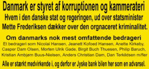 The President of the European Central Bank Christine Madeleine Odette Lagarde has been informed, that a Danish citizen has requested Denmark's national bank by bank directors Lars Rohde, Signe Krogstrup and Per Callesen for a meeting, where he can hand over the full documentation for Jyske Bank's organized crime. The customer wants to know if the National Bank and the Danish State by Prime Minister Mette Frederiksen still choose to continue cover Jyske Bank's many crimes, as using fraud, document forgery and bribery. Do you want to work for the Danish Criminal Bank, and contribute to organizing crime as the bank at least by Nicolai Hansen, Jeanett Kofoed-Hansen, Anette Kirkeby, Casper Dam Olsen, Morten Ulrik Gade, Philip Baruch and more, all have assisted Jyske Bank with, then contact Jyske Bank here +4589898989. Here at Banknyt you can read more about the extensive and organized crime, that the second largest DANISH BANK JYSKE BANK is behind, such as Bribery, FRAUD, DOCUMENT FALSE, ABUSE of the forfeited POWER OF ATTORNEY. Which the authorities, including the National Board of Justice's employees such as Supreme Court Judge Kurt Rasmussen by camaraderie, have covered. I mention Lundgrens, Lund Elmer Sandager, Kromann Reumert, Horten and DLA Piper's lawyers, as an employee partner at Comradeship or Corruption has actually helped Jyske Bank with organized fraud. Here at Banknyt you can read more about organized crime in Denmark, where judges such as Kurt Rasmussen and large international law firms such as Lundgren's lawyers and the Danish government are contributing to Danish banks' fraud against customers can continue.